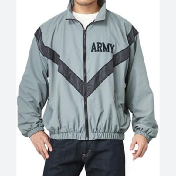 NWOT, US ARMY Men's Gray and Black Reflective PT Training IPFU Jacket sz XL - Picture 1 of 13